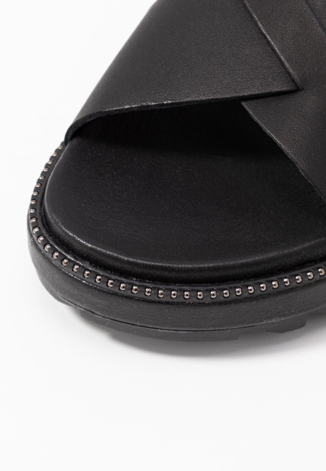 Noir Sorel Belgique Roaming Criss Cross Slide Mules