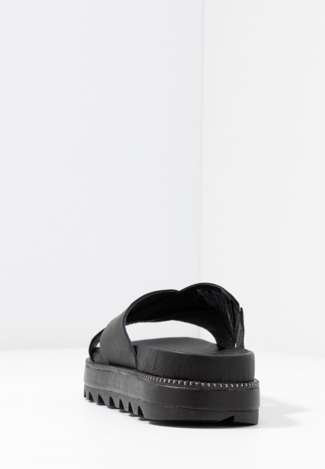 Noir Sorel Belgique Roaming Criss Cross Slide Mules