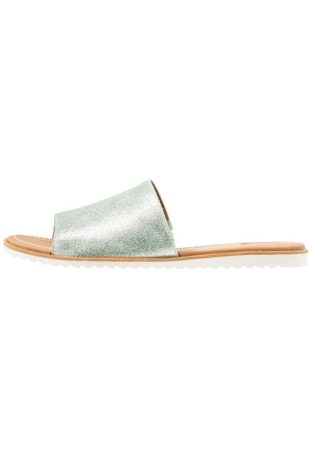 Vivid Mint Sorel Belgique Ella Block Slide Mules