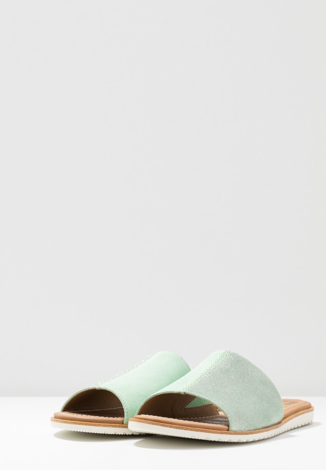 Vivid Mint Sorel Belgique Ella Block Slide Mules