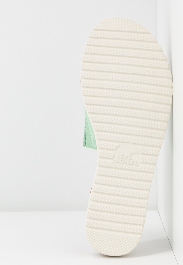 Vivid Mint Sorel Belgique Ella Block Slide Mules