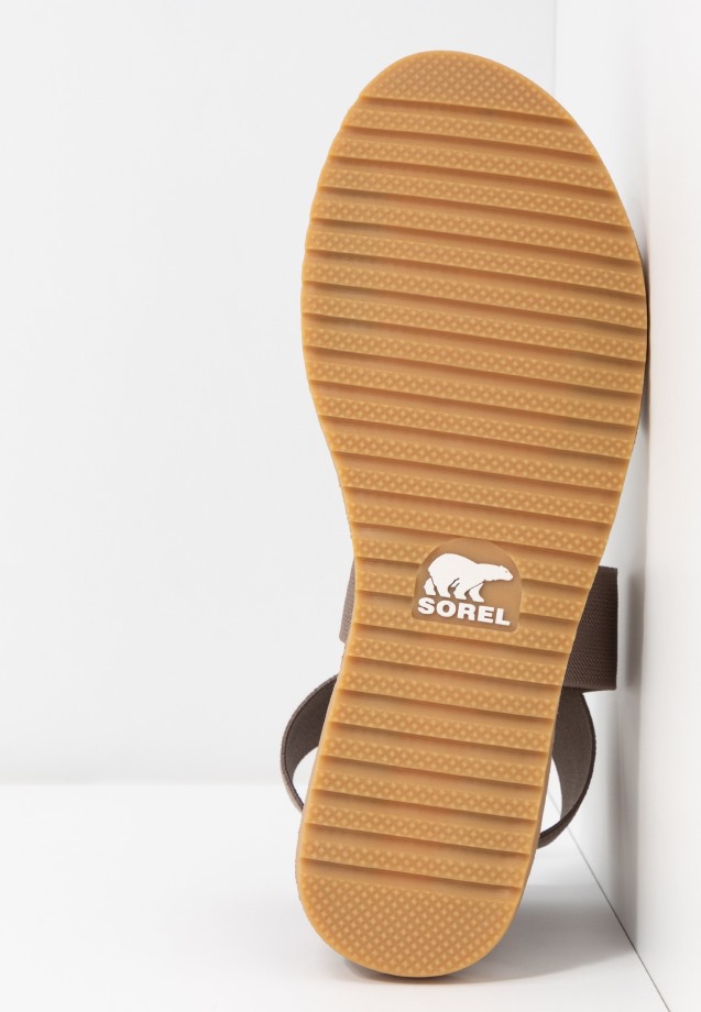 Sandales Sorel Belgique Ella Marron Cendré