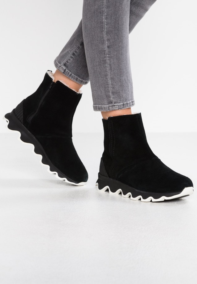 Noir/sel De Mer Sorel Belgique Kinetic Bottes Courtes D'hiver Sorel