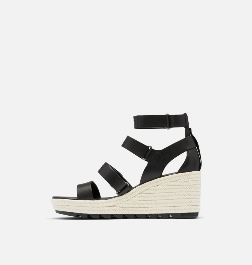 Sandale Compensée Multi-brides Cameron Femme Sorel Belgique Noir-craie