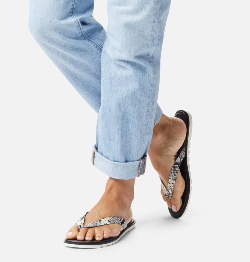 Sandale Flip Ella Ii Femme Sorel Belgique Noir-craie