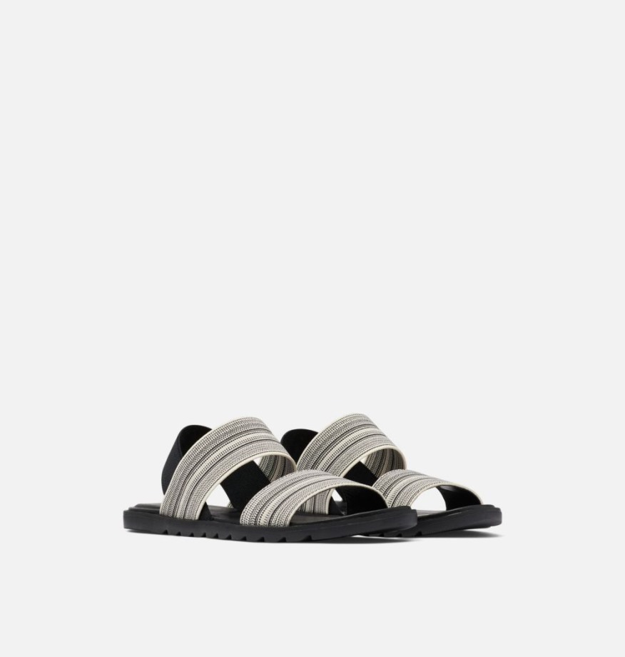 Sandale à Deux Brides Ella Ii Femme Sorel Belgique Noir-craie