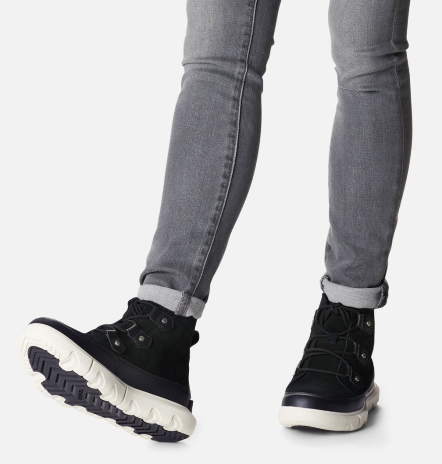 Noir-fauve Sorel Belgique Explorer Ii Joan Short Femme