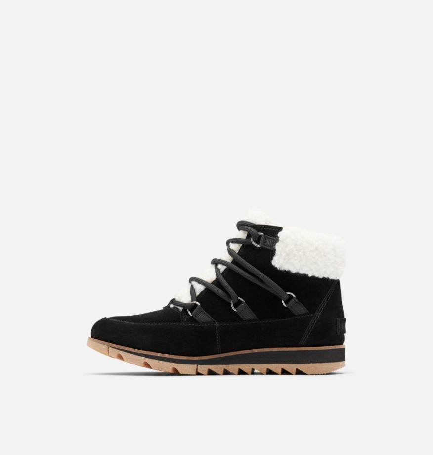 Black-gum 10 Sorel Belgique Bottillons Confortables En Dentelle Harlow Pour Femmes