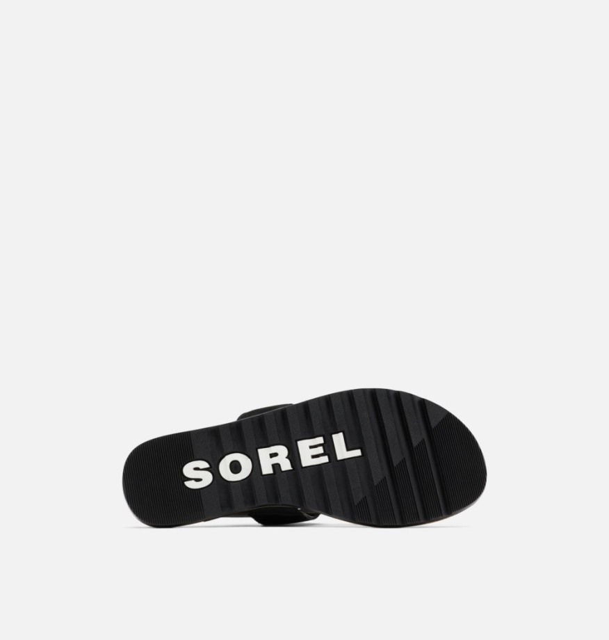 Sorel Belgique Sandale Ella Ii Easy Flip Pour Femme Sel De Mer Noir