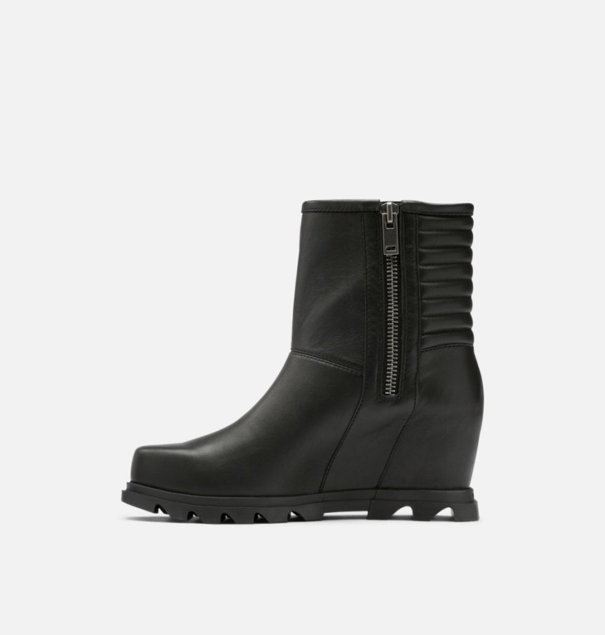 Black-sea Salt Sorel Belgique Joan Of Arctic Wedge Iii Bottillon Moto Femme
