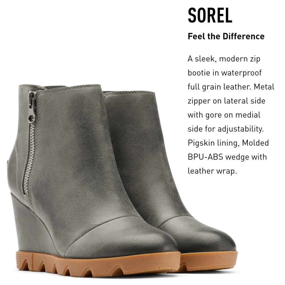 Black-sea Salt Sorel Belgique Joan Uptown Bottillon Zip Femme