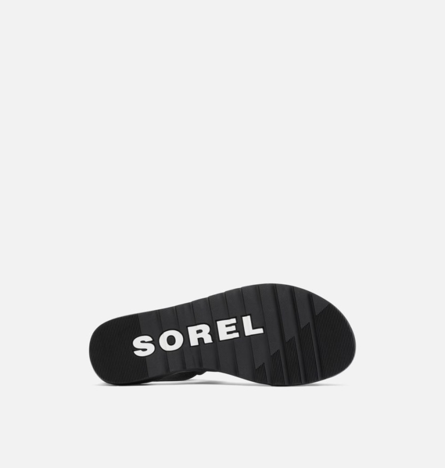 Sorel Belgique Sandale Ella Ii Femme Noir