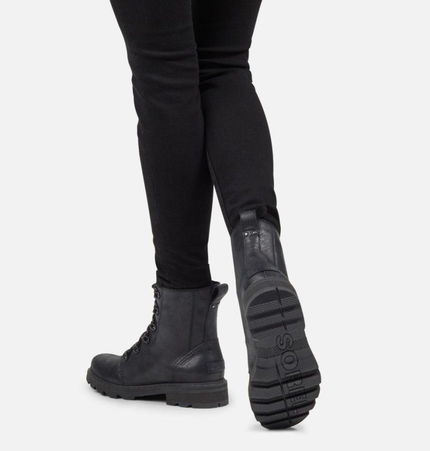 Botte Imperméable à Lacets Lennox Femme Sorel Belgique Noir