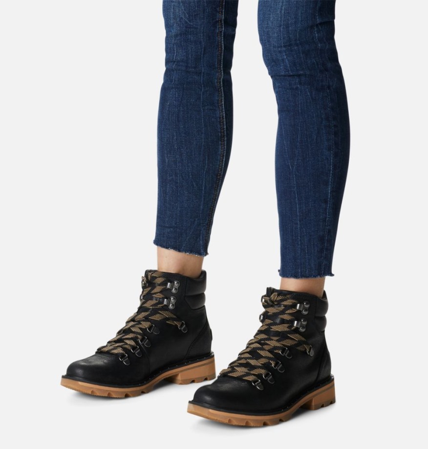 Noir-fauve Chamois Sorel Belgique Bottillons De Randonnée Lennox Pour Femmes