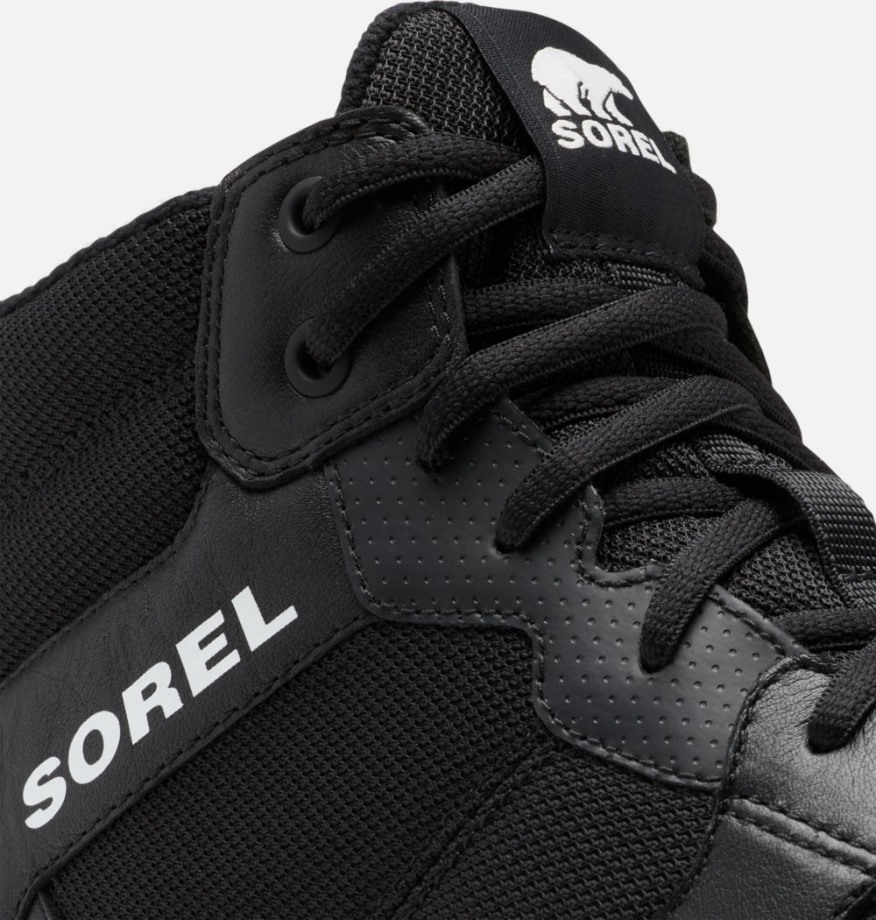 Sorel Belgique Explorer Sneaker Mid Noir-blanc Pour Homme