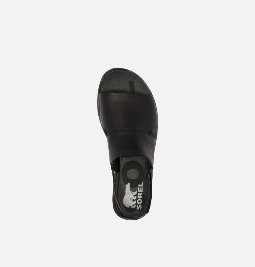 Sorel Belgique Sandale à Bride Arrière Ella Ii Pour Femmes Noir-blanc