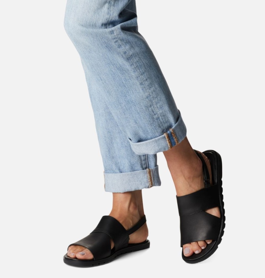 Sorel Belgique Sandale à Bride Arrière Ella Ii Pour Femmes Noir-blanc