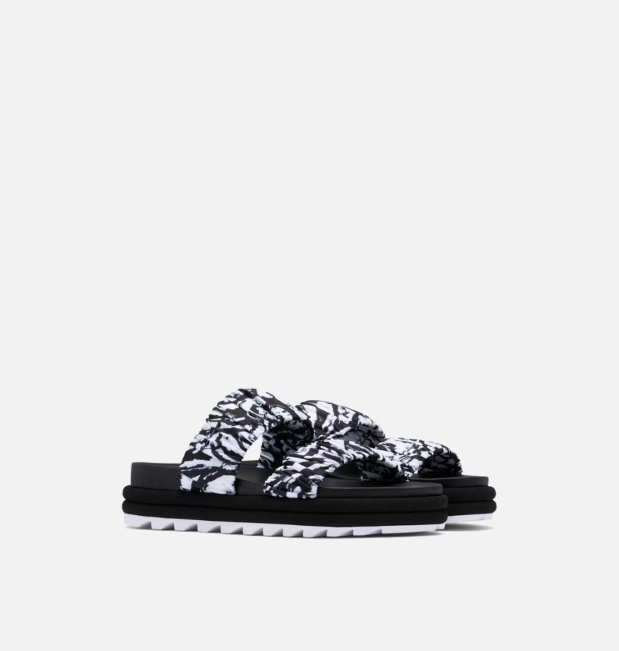 Sandale à Deux Lanières Roaming Pour Femme Sorel Belgique Noir-blanc