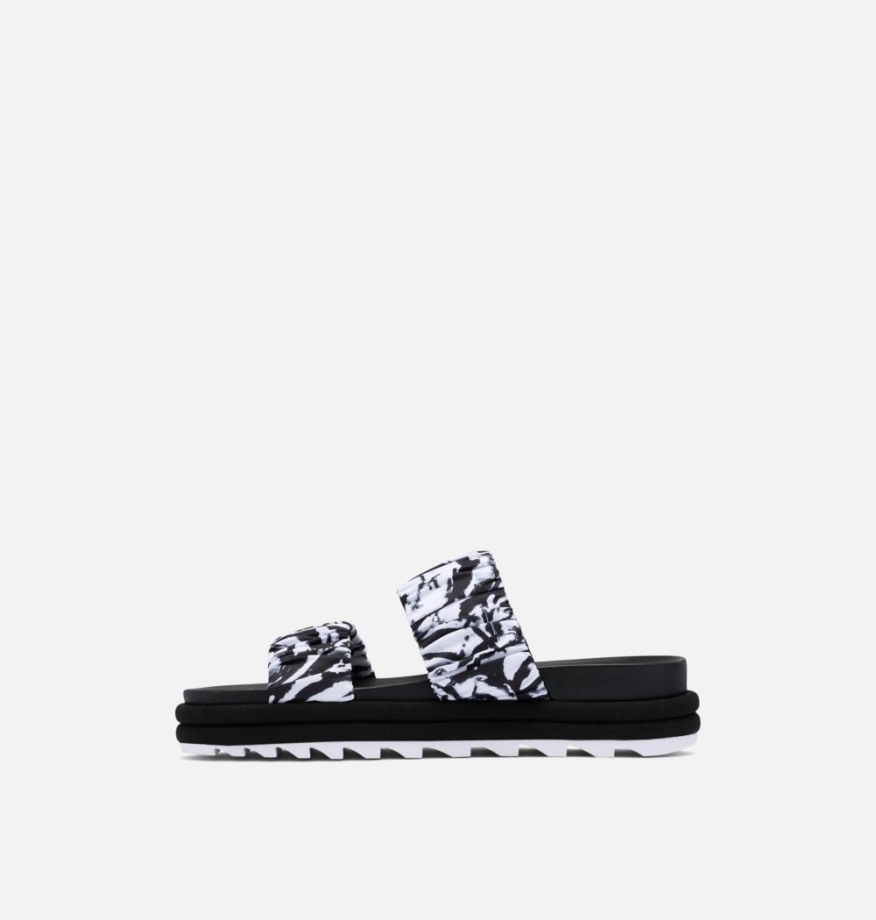 Sandale à Deux Lanières Roaming Pour Femme Sorel Belgique Noir-blanc