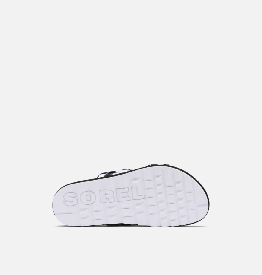 Sandale à Deux Lanières Roaming Pour Femme Sorel Belgique Noir-blanc