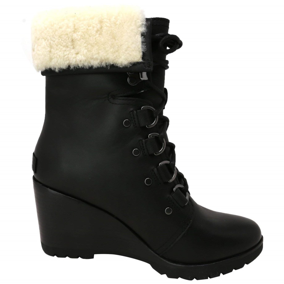 Sorel Belgique Femmes After Hours Dentelle Shearling Noir