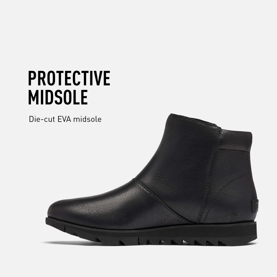 Sorel Belgique Femmes Harlow Zip Botte De Pluie Imperméable Noir