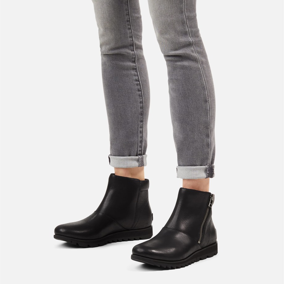 Sorel Belgique Femmes Harlow Zip Botte De Pluie Imperméable Noir