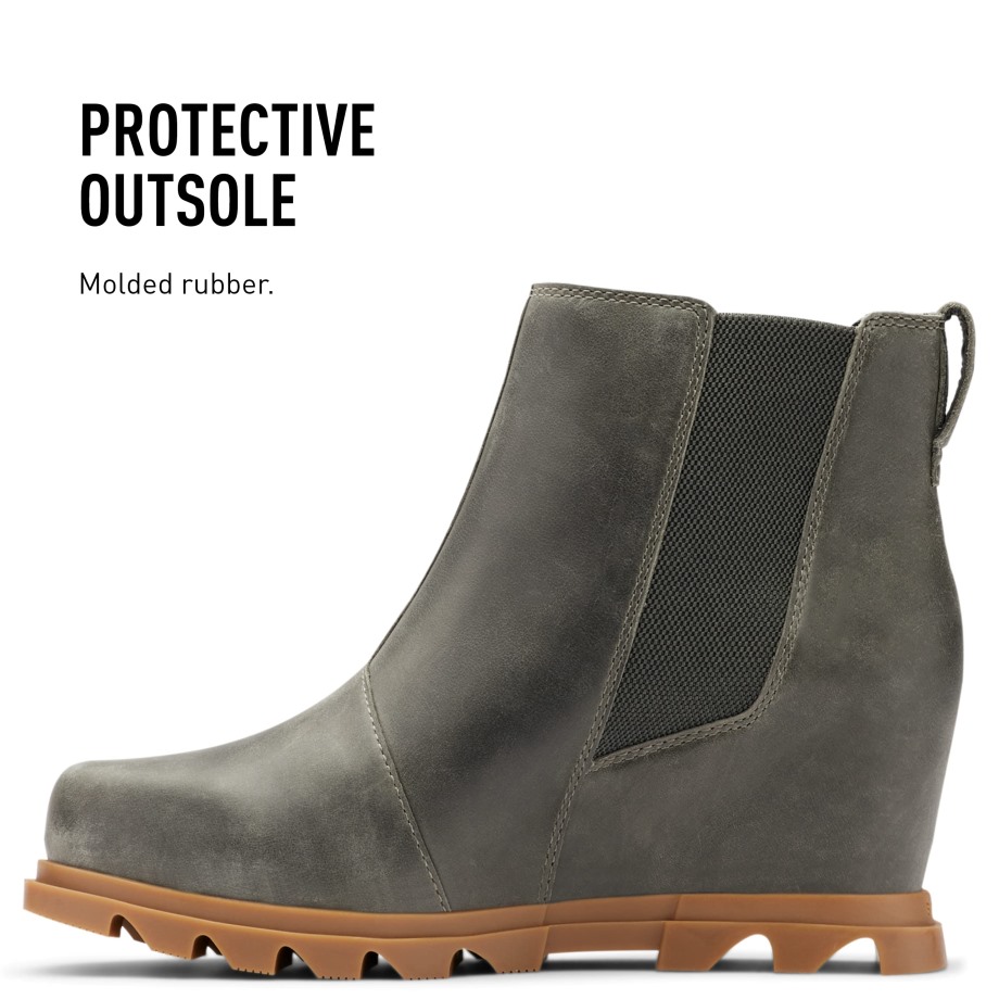 Brun Noirci-noir Sorel Belgique Femme Joan Of Arctic Wedge Iii Chelsea Boot