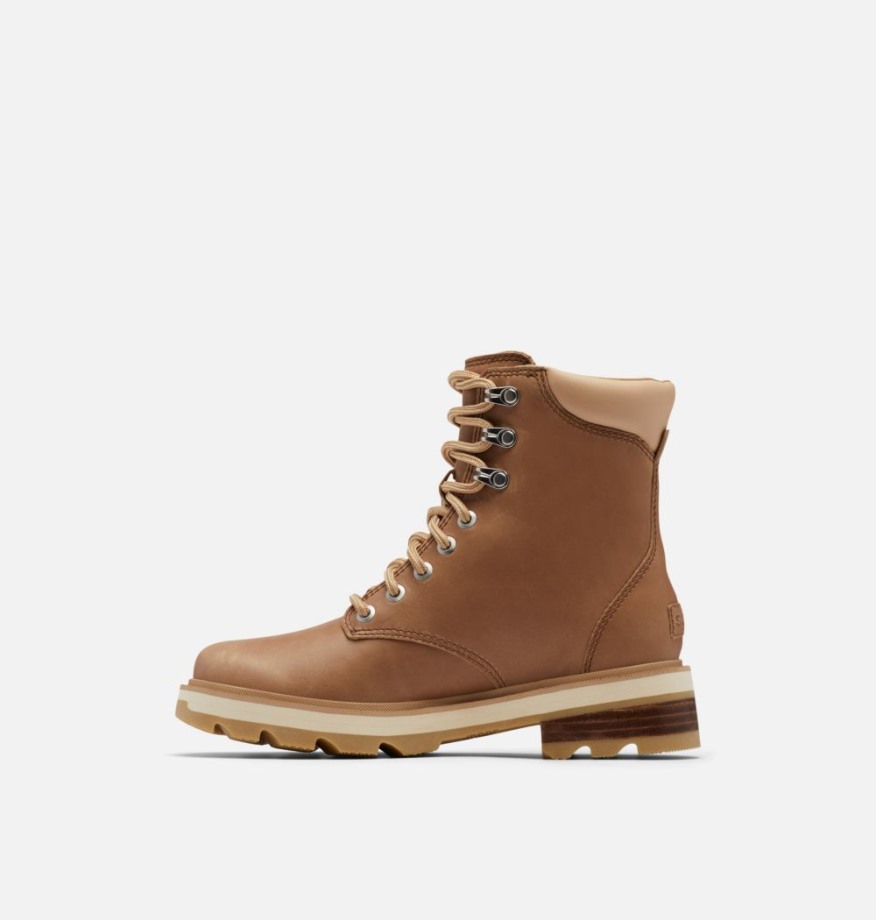 Botte En Cuir Imperméable Lennox Lace Stkd Femme Sorel Belgique Canoë-céramique