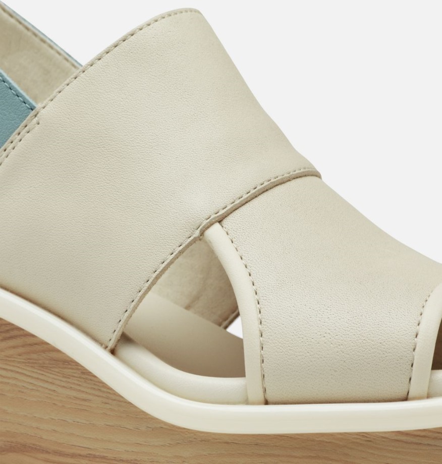 Sandale Compensée à Bride Arrière Joanie Iii Femme Sorel Belgique Bleu Craie écrasé