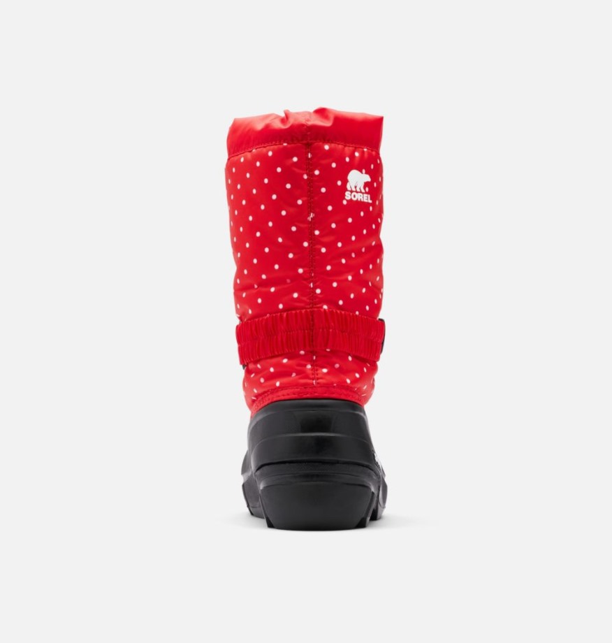 Botte Enfant Flurry Print Sorel Belgique Cherrybomb-noir