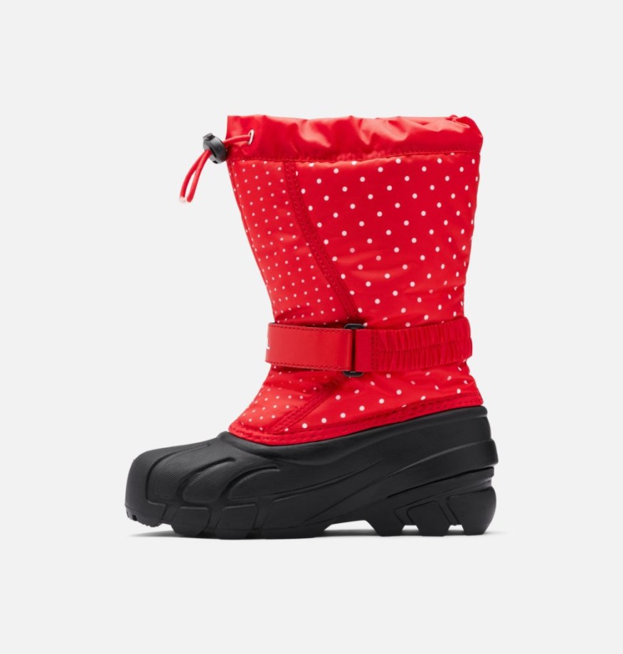 Botte Enfant Flurry Print Sorel Belgique Cherrybomb-noir