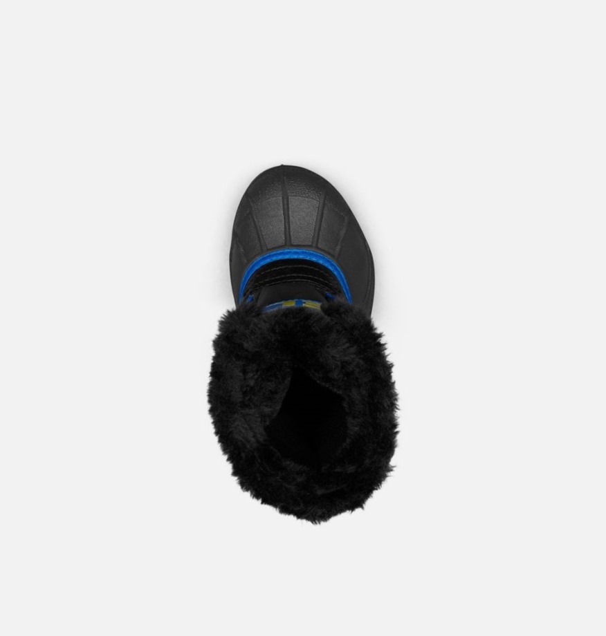 Sorel Belgique Snow Commander Sorel Bottes Enfant Noir-super Bleu