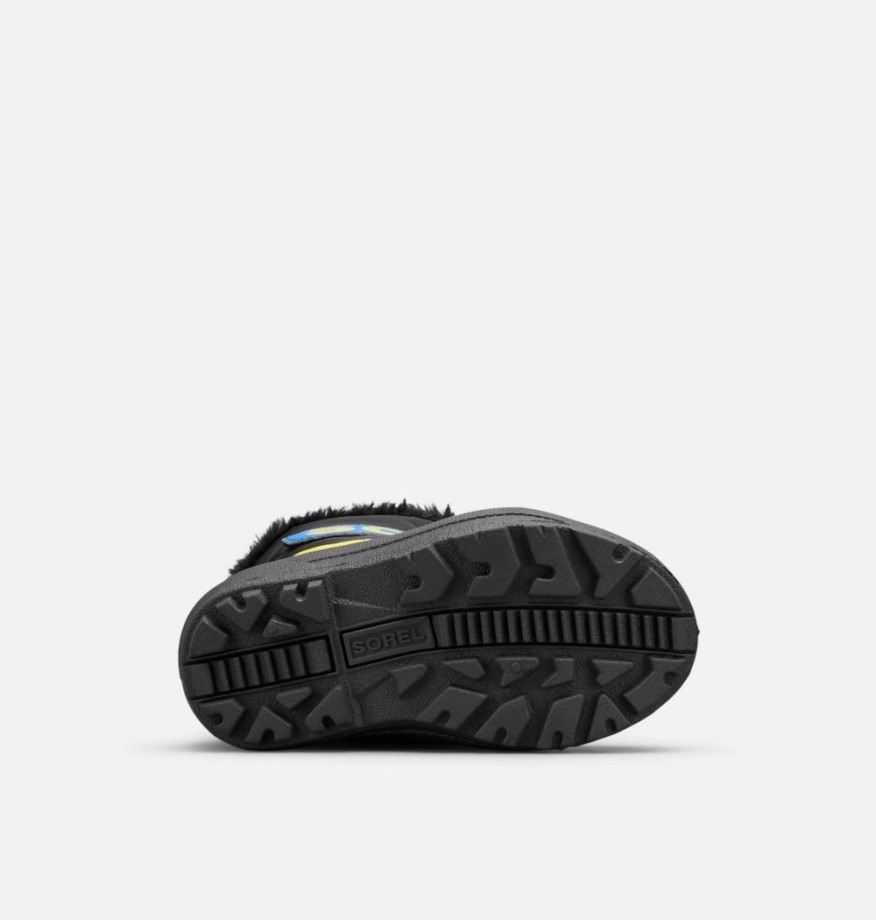 Sorel Belgique Snow Commander Sorel Bottes Enfant Noir-super Bleu