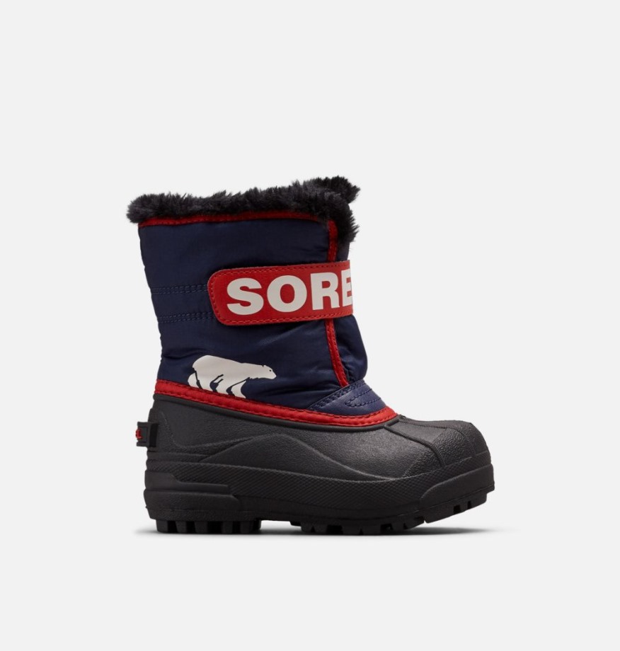 Sorel Belgique Nocturnal-sail Botte Commandant De Neige Rouge Pour Enfant