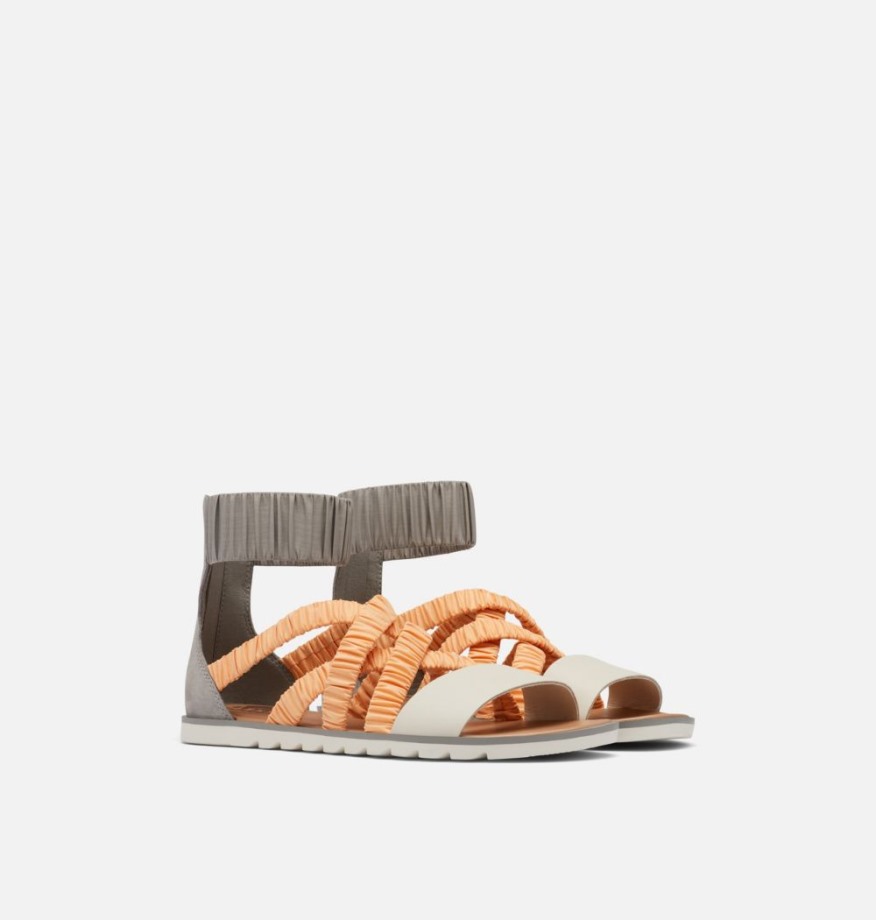 Sandale à Bride Cheville Ella Ii Femme Sorel Belgique Chrome Grey-faded Spark