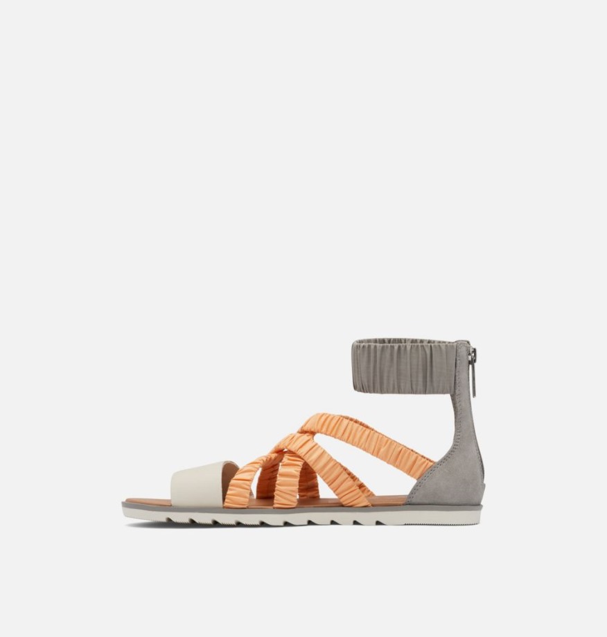 Sandale à Bride Cheville Ella Ii Femme Sorel Belgique Chrome Grey-faded Spark