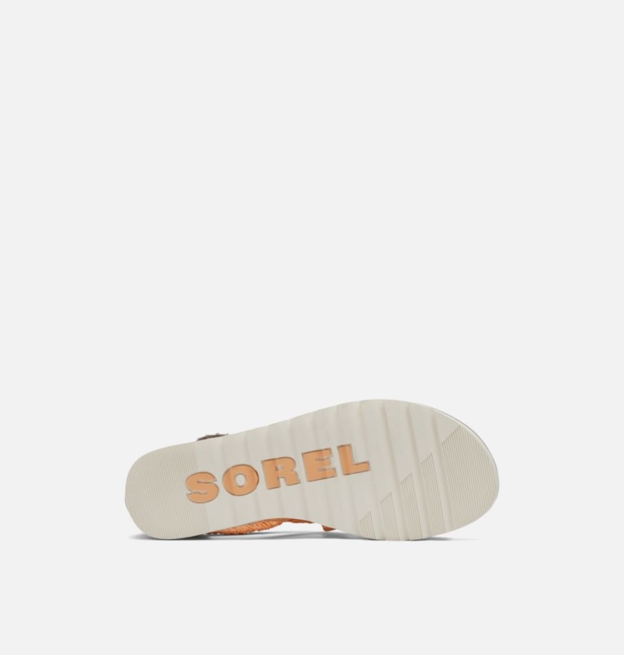 Sandale à Bride Cheville Ella Ii Femme Sorel Belgique Chrome Grey-faded Spark