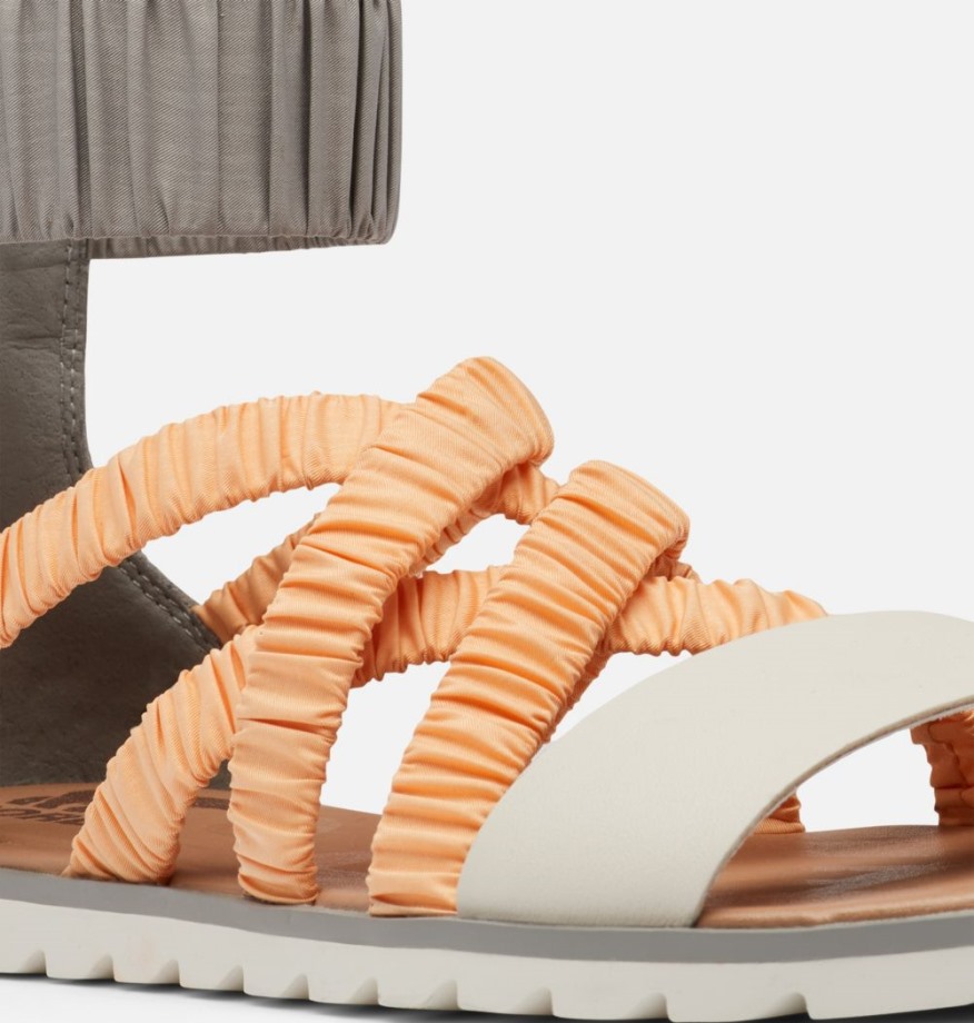 Sandale à Bride Cheville Ella Ii Femme Sorel Belgique Chrome Grey-faded Spark