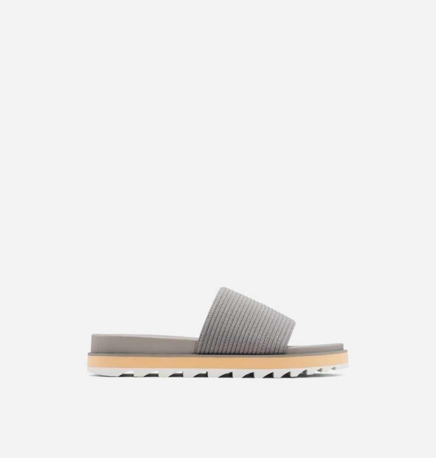 Sandale Roaming Easy Slide Femme Sorel Belgique Gris Chrome-sea Salt