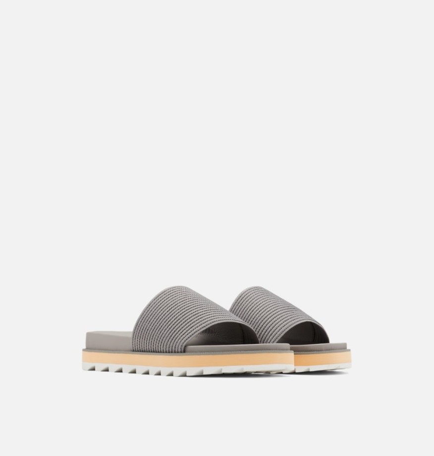 Sandale Roaming Easy Slide Femme Sorel Belgique Gris Chrome-sea Salt