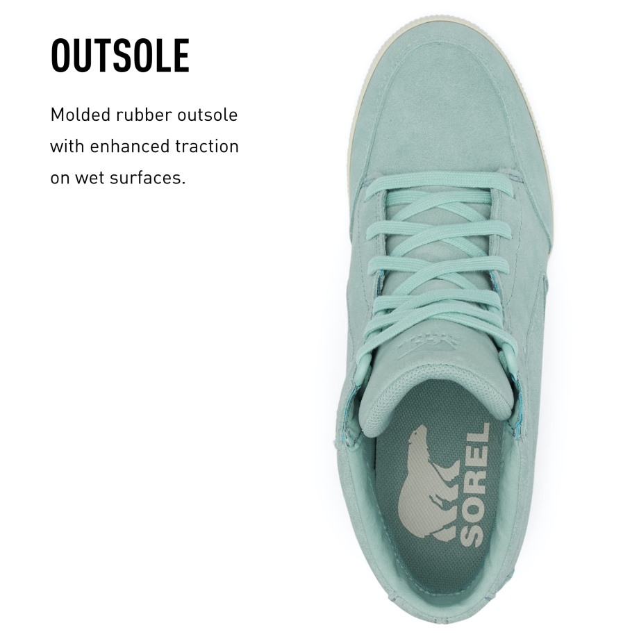 Sorel Belgique Femmes Out 'n About Wedge Sorel Bottes écrasées Bleu Craie