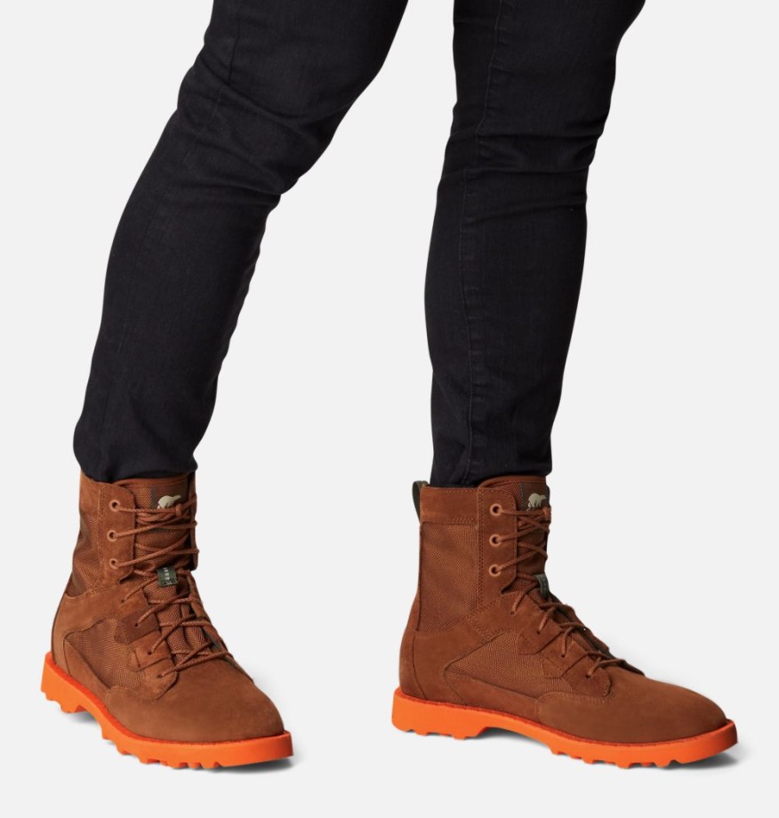 Sorel Belgique Ambre Foncé-orange étincelant Botte Caribou Otm Pour Hommes
