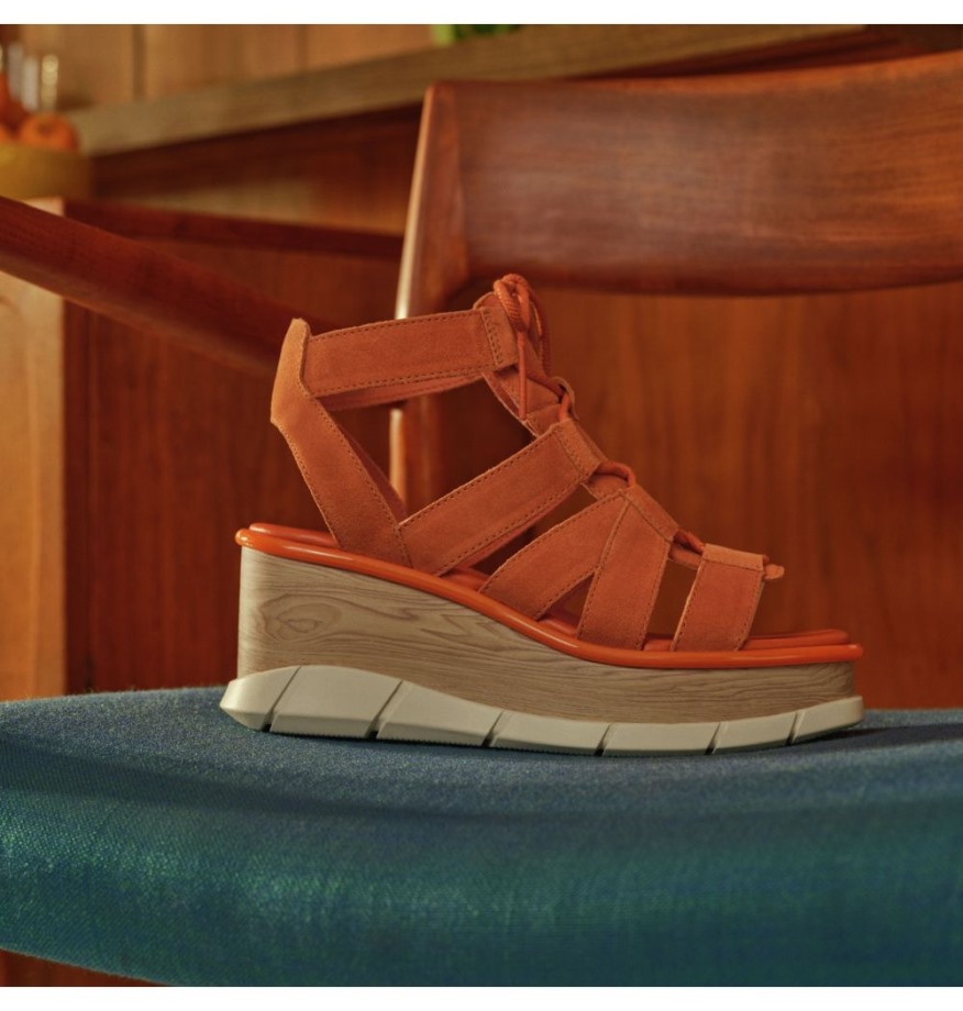 Sorel Belgique Joanie Iii Sandale Compensée En Dentelle Pour Femme Desert Sun-chalk