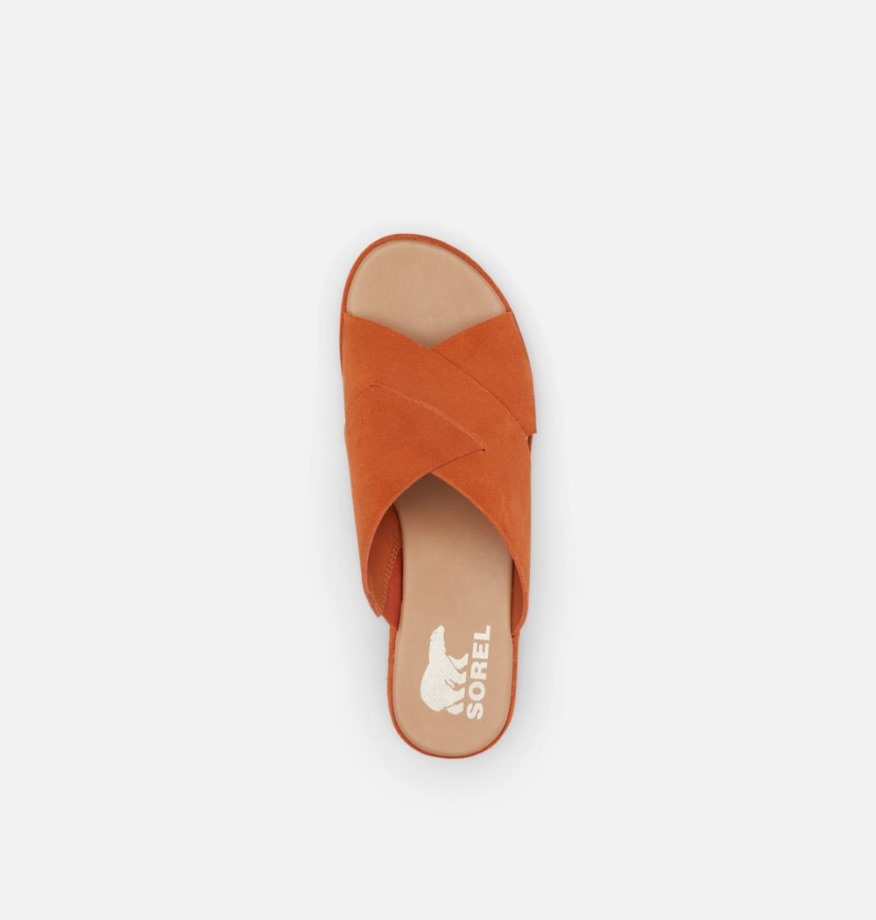 Sorel Belgique Cameron Flatform Mule Sandale Compensée Desert Sun-gum 17