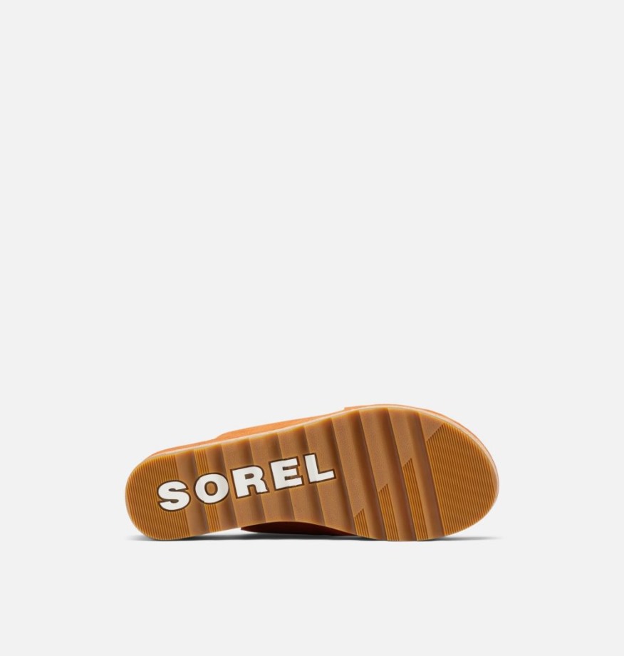 Sorel Belgique Cameron Flatform Mule Sandale Compensée Desert Sun-gum 17