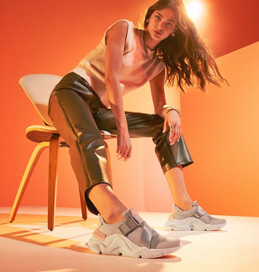 Fawn-sea Salt Sorel Belgique Baskets Kinetic Rnegd Pour Femme