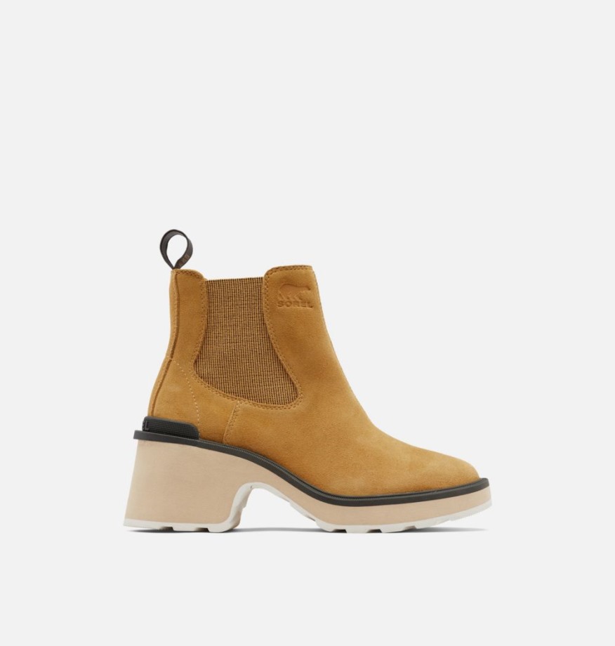 Geo Yellow-Jet Sorel Belgique Botte Chelsea à Talon Haut Pour Femme