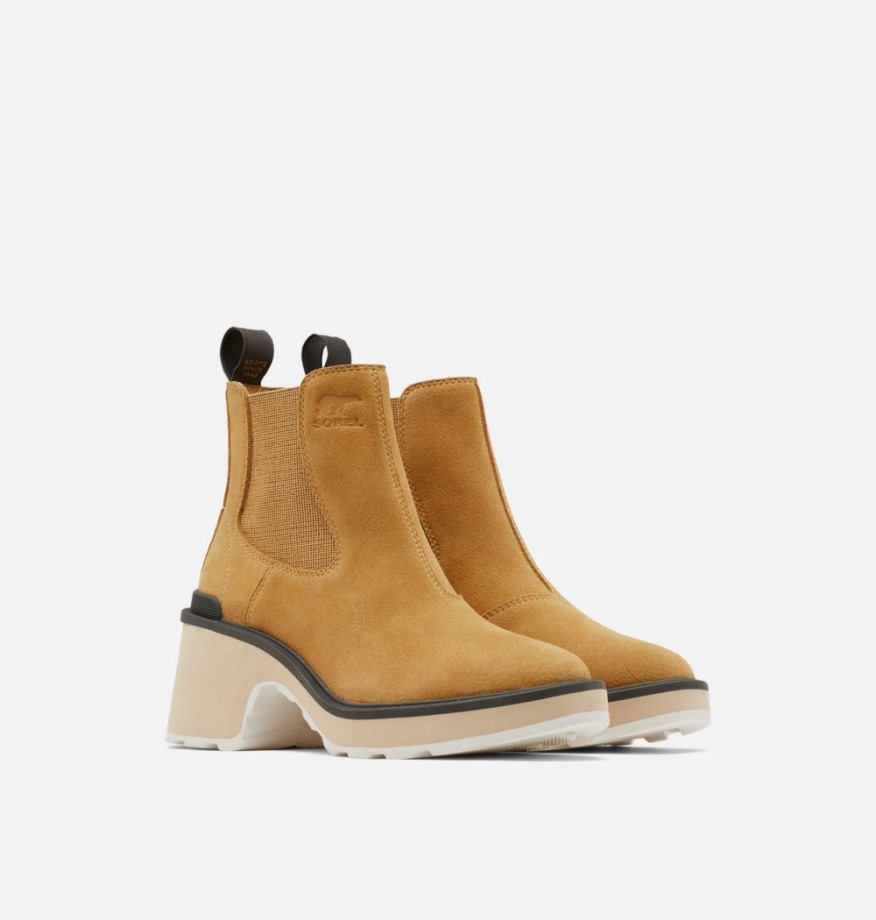 Geo Yellow-Jet Sorel Belgique Botte Chelsea à Talon Haut Pour Femme