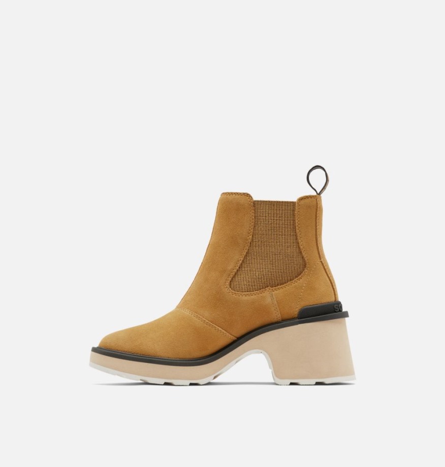 Geo Yellow-Jet Sorel Belgique Botte Chelsea à Talon Haut Pour Femme